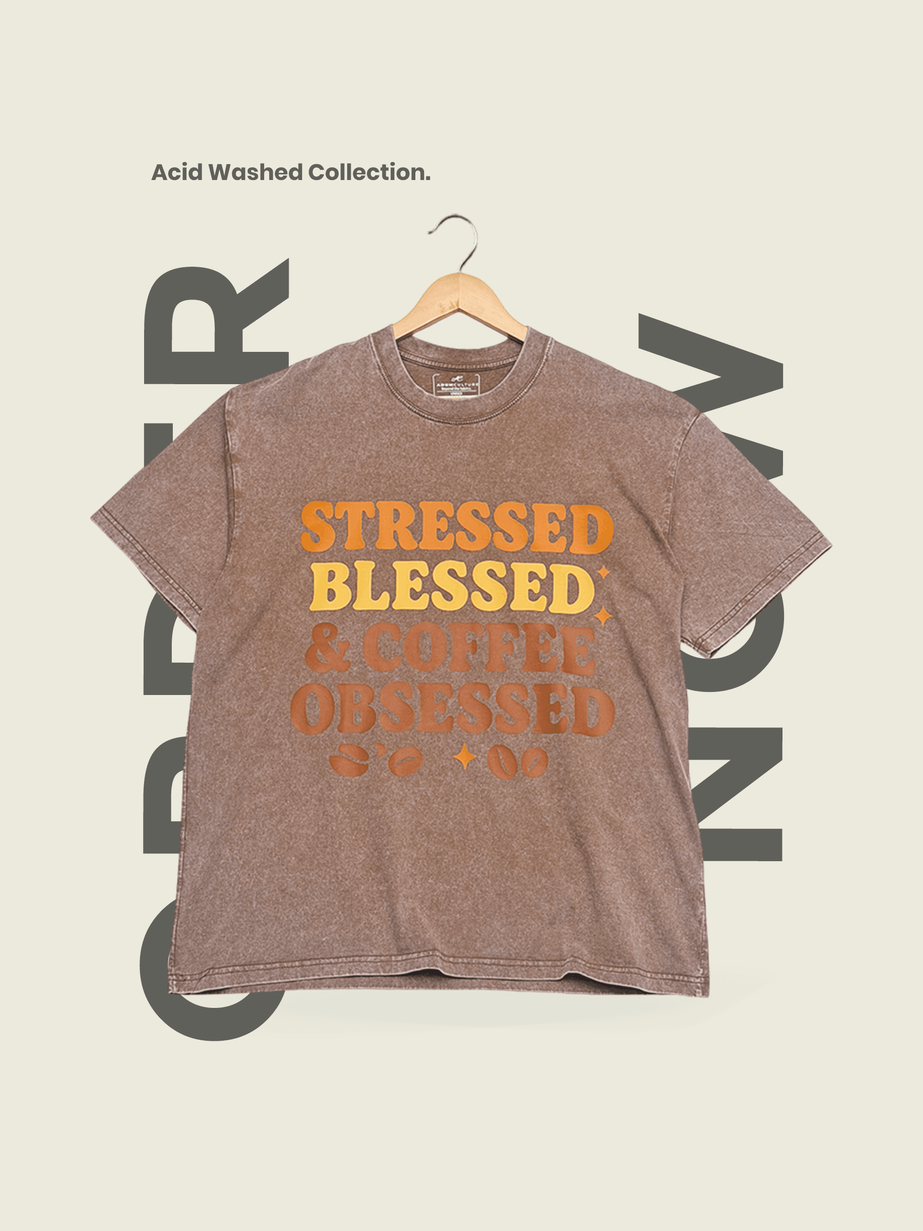 Coffee Obsessed Tee | Acid Washed Espresso | Adum Culture
