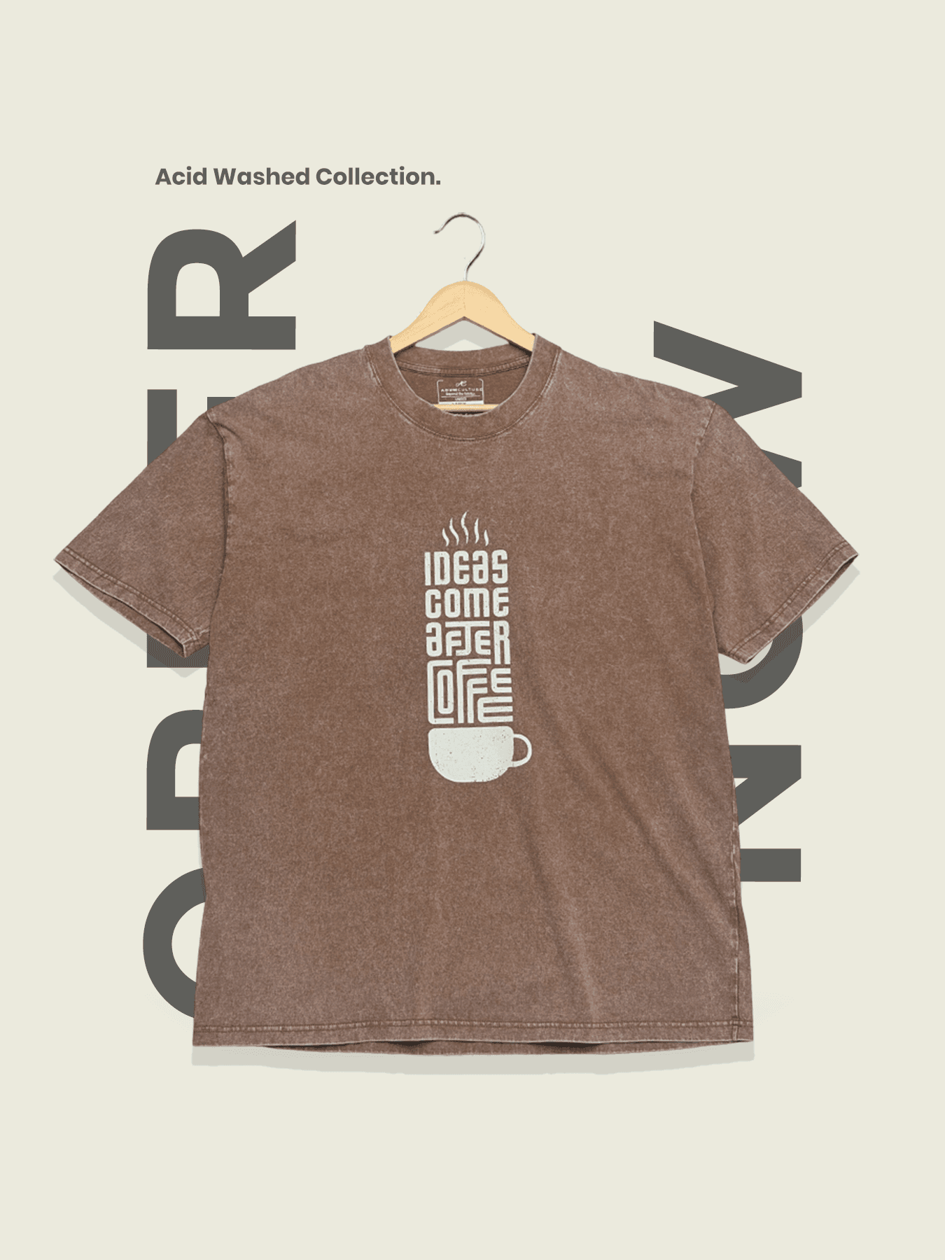 Coffee Ideas Tee | Acid Washed Espresso | Adum Culture